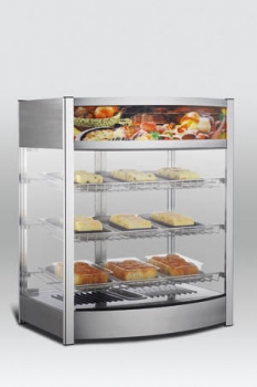 Wärmevitrine, 3 Rost, +30/+90°C, 137 L , 645x487x785